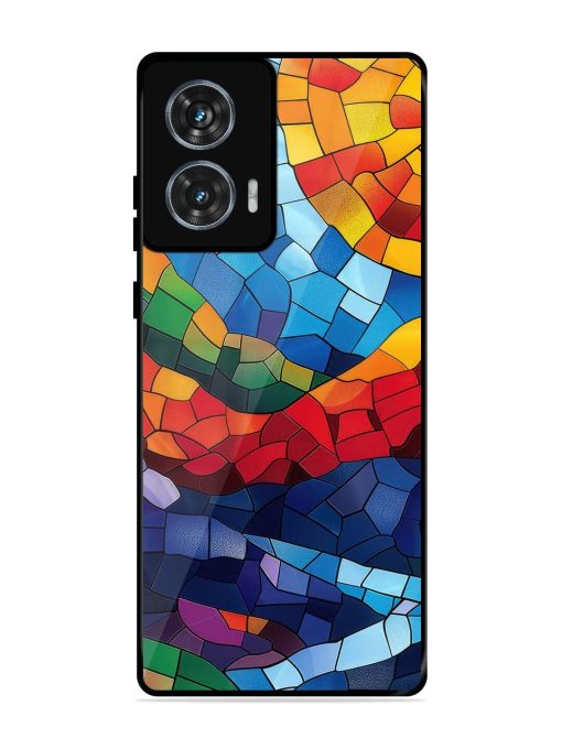 Mosaic Sunset Glossy Soft Edge Case for Motorola Moto G85 (5G) Chachhi