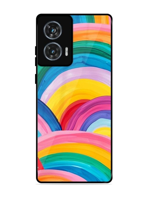 Rainbow Cascade Glossy Soft Edge Case for Motorola Moto G85 (5G) Chachhi