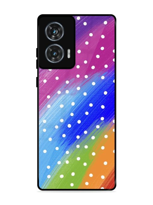 Rainbow Polka Dot Dream Glossy Soft Edge Case for Motorola Moto G85 (5G) Chachhi