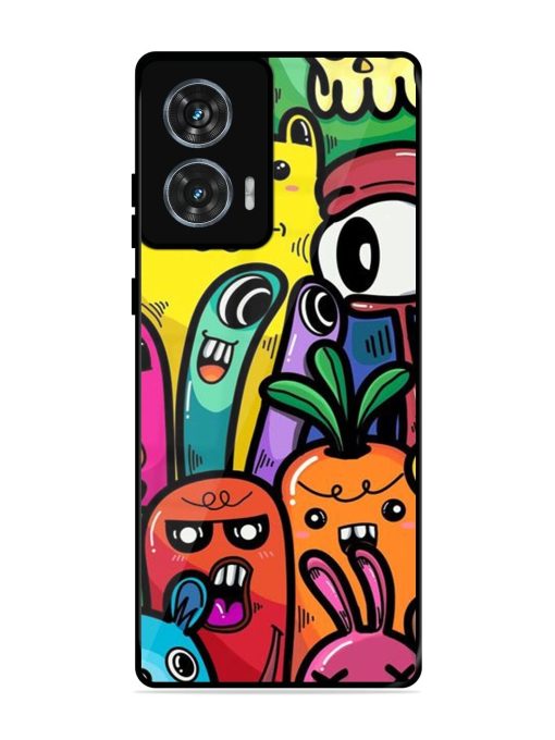 Whimsical Doodle Chaos Glossy Soft Edge Case for Motorola Moto G85 (5G) Chachhi