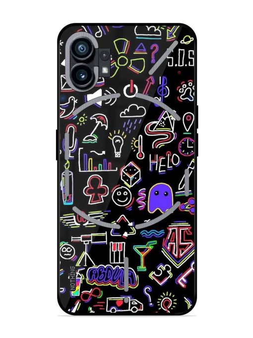 Neon Doodle Glossy Soft Edge Case for Nothing Phone 1 Chachhi