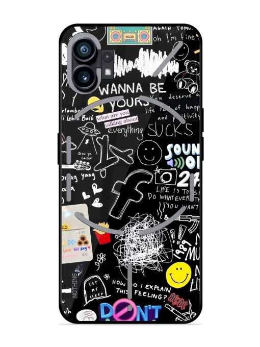 Doodle Diary Glossy Soft Edge Case for Nothing Phone 1 Chachhi