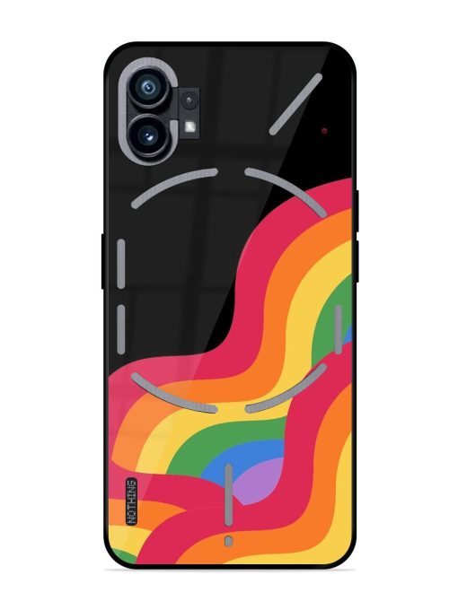 Wavy Rainbow Glossy Soft Edge Case for Nothing Phone 1 Chachhi