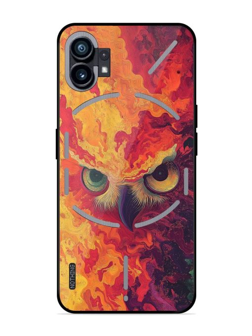 Fiery Owl Glossy Soft Edge Case for Nothing Phone 1 Chachhi