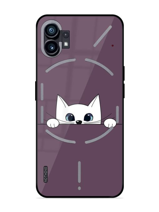 Peek-A-Boo Kitty Glossy Soft Edge Case for Nothing Phone 1