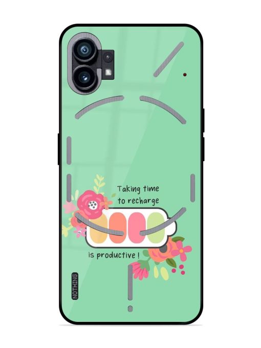 Recharge And Bloom Glossy Soft Edge Case for Nothing Phone 1 Chachhi