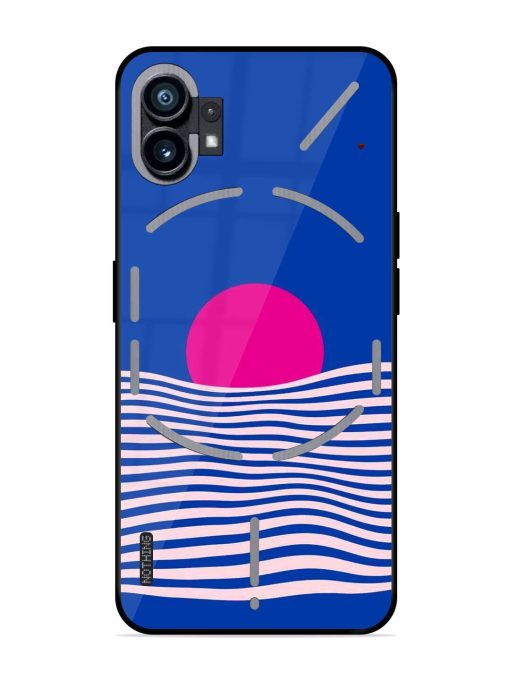 Pink Sunset Over Blue Waves Glossy Soft Edge Case for Nothing Phone 1 Chachhi