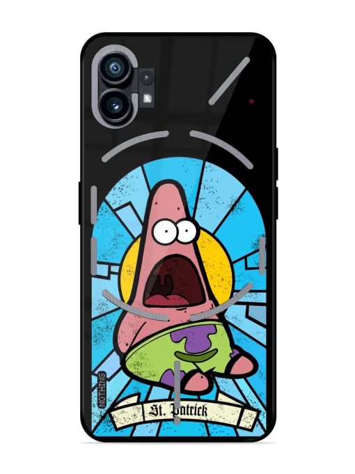 St. Patrick'S Day Stained Glass Patrick Star Glossy Soft Edge Case for Nothing Phone 1 Chachhi