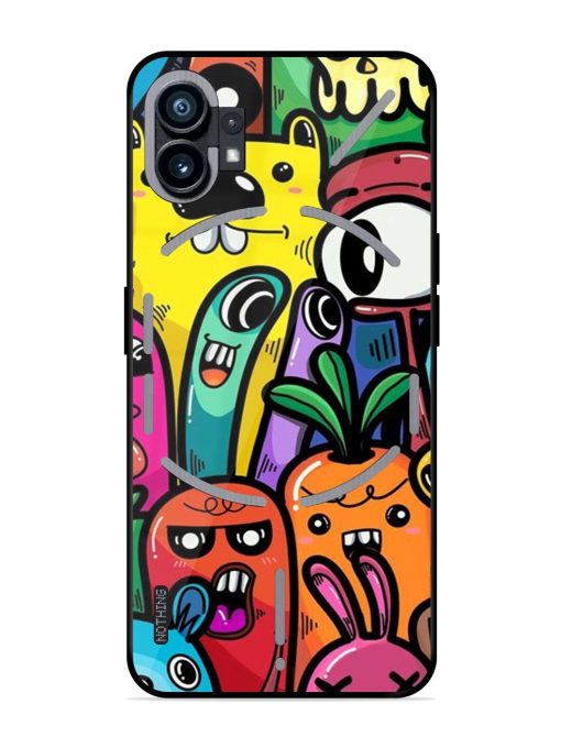 Whimsical Doodle Chaos Glossy Soft Edge Case for Nothing Phone 1 Chachhi