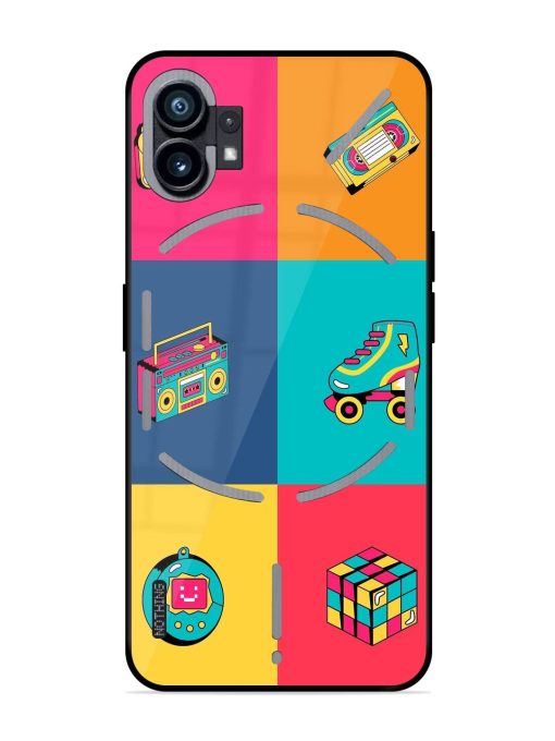 90S Throwback Grid Glossy Soft Edge Case for Nothing Phone 1 Chachhi