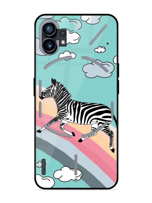 Zebra On A Rainbow Glossy Soft Edge Case for Nothing Phone 1 Chachhi