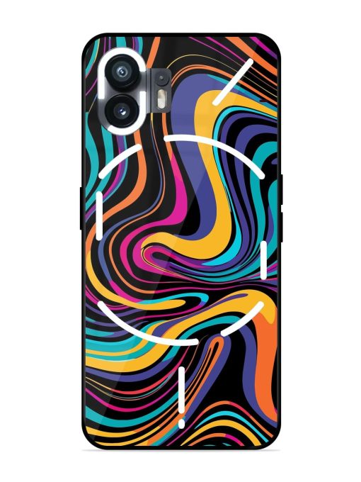 Psychedelic Swirl Glossy Soft Edge Case for Nothing Phone 2 Chachhi