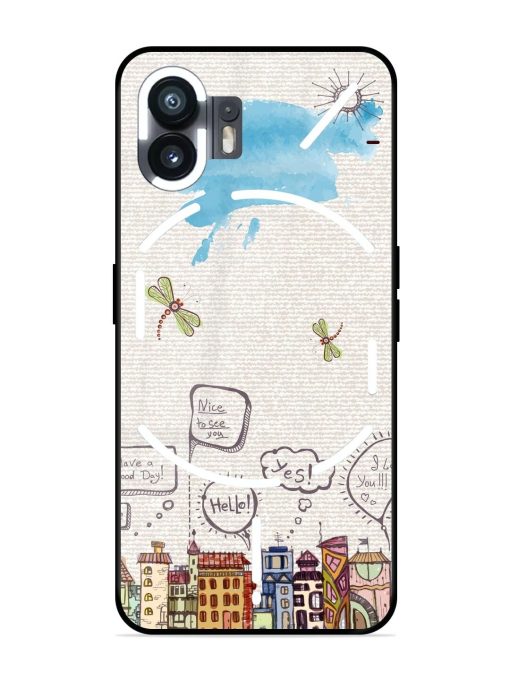 Doodle City Glossy Soft Edge Case for Nothing Phone 2 Chachhi