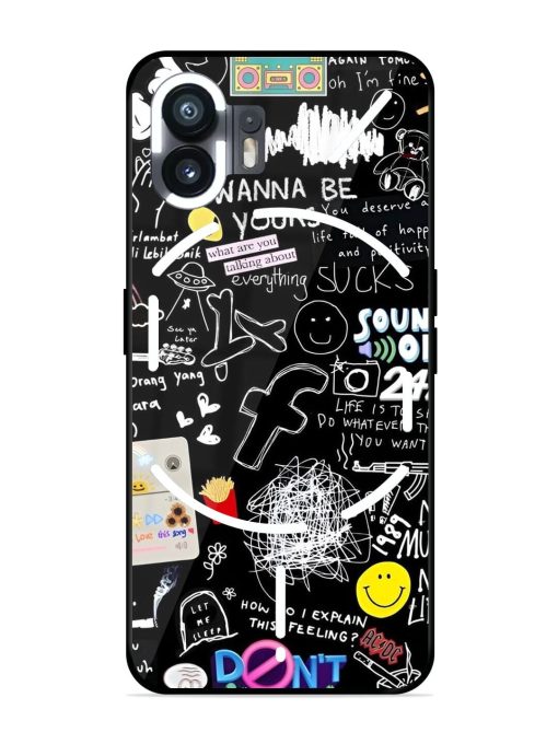 Doodle Diary Glossy Soft Edge Case for Nothing Phone 2 Chachhi