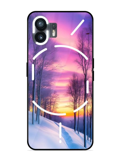 Winter'S Purple Haze Glossy Soft Edge Case for Nothing Phone 2 Chachhi