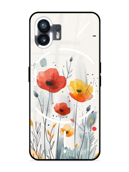 Poppy Fields Glossy Soft Edge Case for Nothing Phone 2 Chachhi