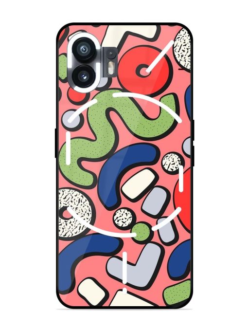 Groovy Geometric Shapes Glossy Soft Edge Case for Nothing Phone 2 Chachhi