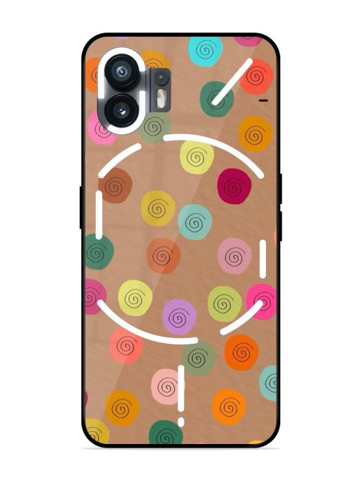 Swirly Dots On Kraft Glossy Soft Edge Case for Nothing Phone 2 Chachhi