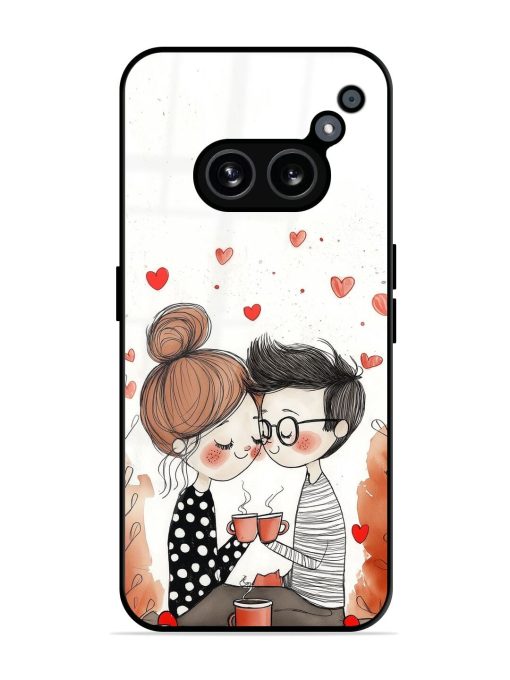 Couple Seating With Coffee Glossy Soft Edge Case for Nothing Phone 2A Chachhi