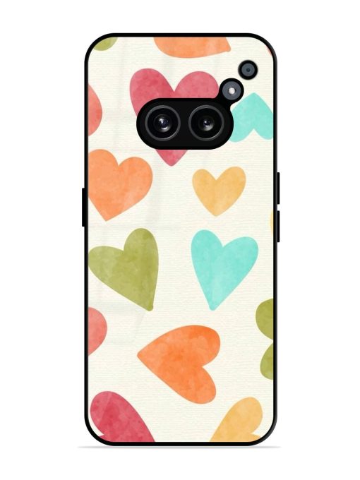 Watercolor Hearts Glossy Soft Edge Case for Nothing Phone 2A Chachhi