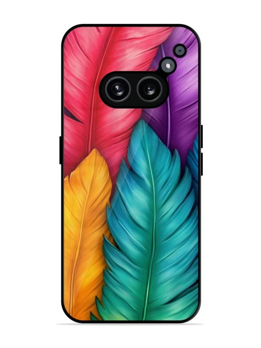 Rainbow Feathers Glossy Soft Edge Case for Nothing Phone 2A Chachhi