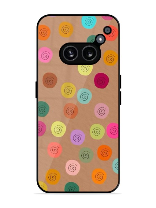 Swirly Dots On Kraft Glossy Soft Edge Case for Nothing Phone 2A Chachhi