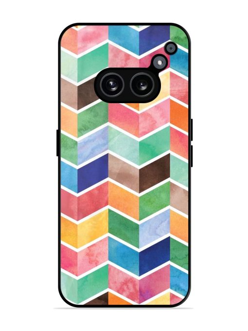 Watercolor Chevron Whimsy Glossy Soft Edge Case for Nothing Phone 2A Chachhi