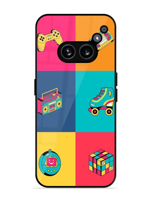 90S Throwback Grid Glossy Soft Edge Case for Nothing Phone 2A Chachhi