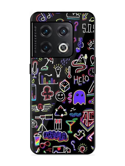 Neon Doodle Glossy Soft Edge Case for Oneplus 10 Pro (5G) Chachhi