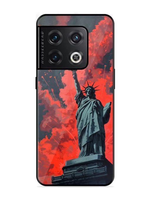 Lady Liberty'S Firework Finale Glossy Soft Edge Case for Oneplus 10 Pro (5G) Chachhi