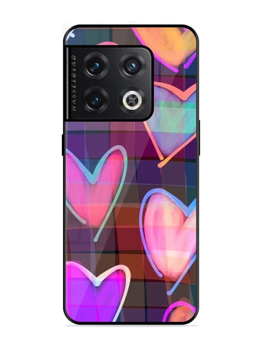 Neon Hearts Glossy Soft Edge Case for Oneplus 10 Pro (5G)