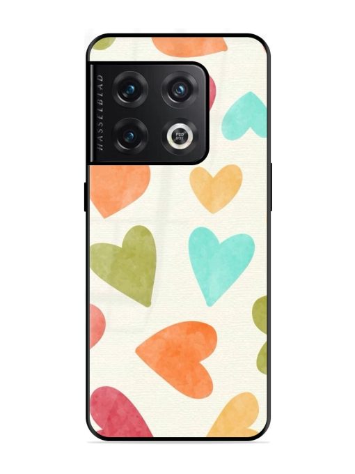 Watercolor Hearts Glossy Soft Edge Case for Oneplus 10 Pro (5G) Chachhi