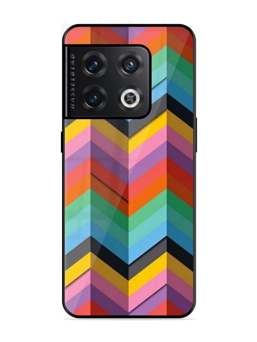 Colorful Zigzag Glossy Soft Edge Case for Oneplus 10 Pro (5G) Chachhi