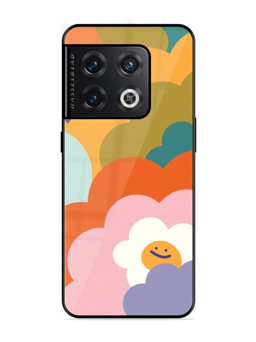 Happy Flower Power Glossy Soft Edge Case for Oneplus 10 Pro (5G) Chachhi