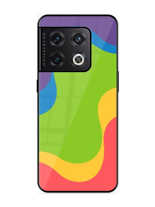 Wavy Rainbow Wonderland Glossy Soft Edge Case for Oneplus 10 Pro (5G) Chachhi