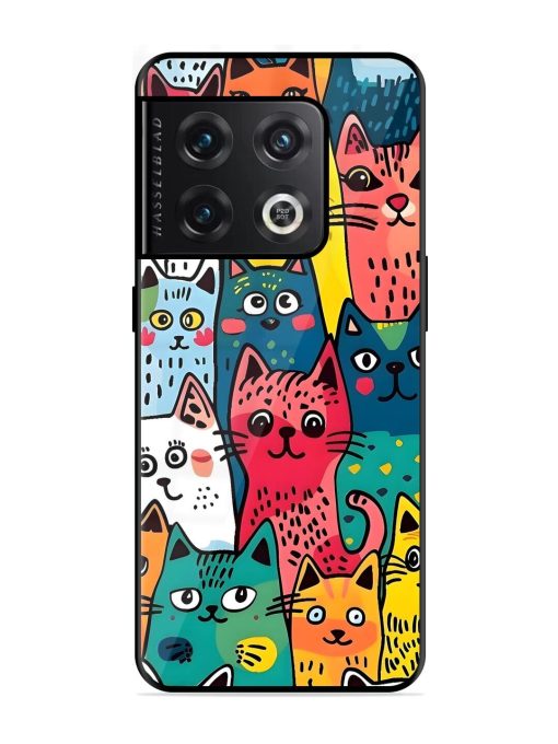 Feline Frenzy Glossy Soft Edge Case for Oneplus 10 Pro (5G) Chachhi