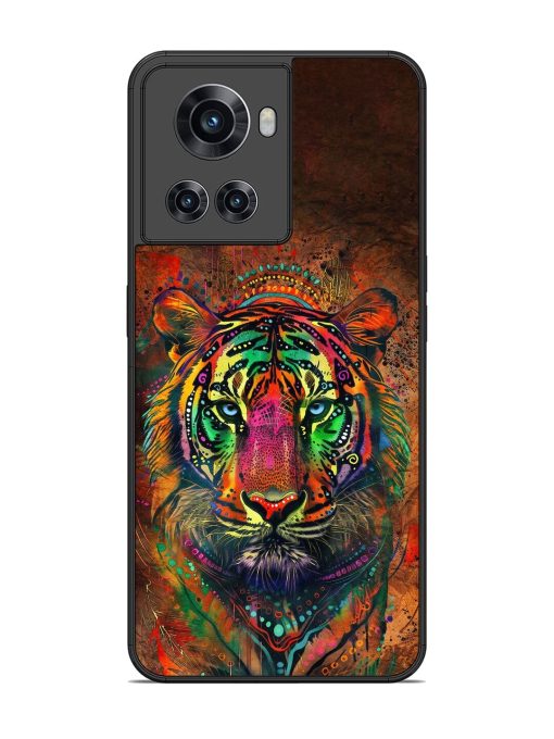 Cosmic Tiger Glossy Soft Edge Case for Oneplus 10R (5G) Chachhi