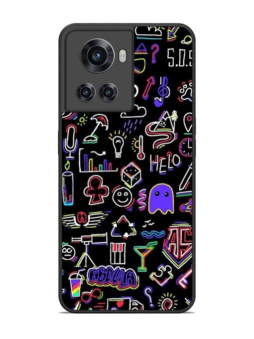 Neon Doodle Glossy Soft Edge Case for Oneplus 10R (5G) Chachhi