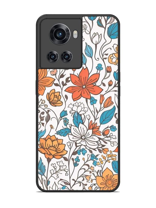 Floral Symphony Glossy Soft Edge Case for Oneplus 10R (5G) Chachhi