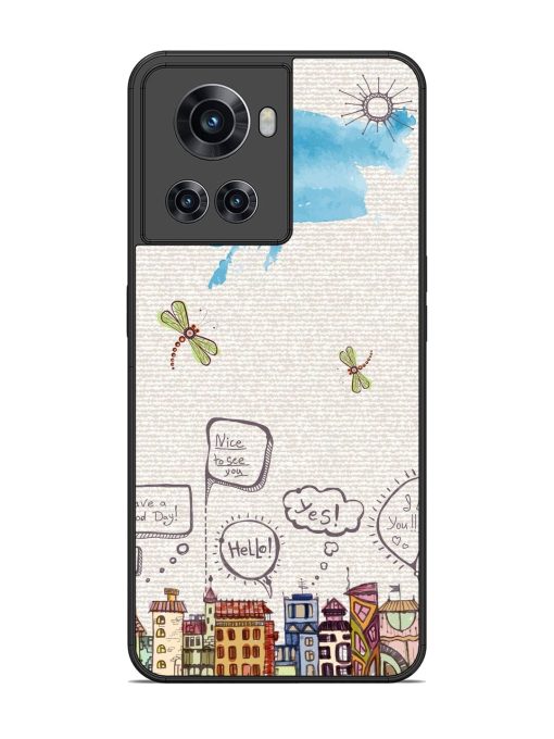 Doodle City Glossy Soft Edge Case for Oneplus 10R (5G) Chachhi