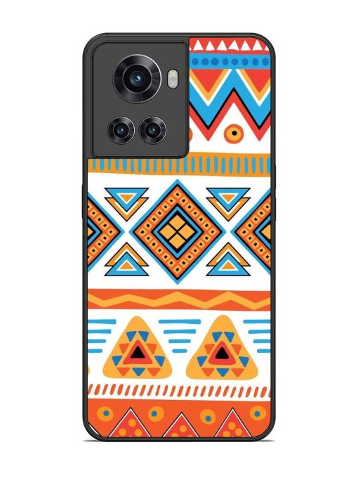 Vibrant Tribal Pattern Glossy Soft Edge Case for Oneplus 10R (5G) Chachhi