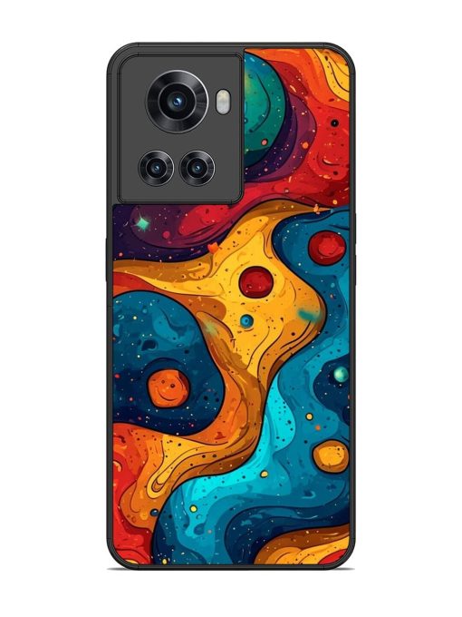 Cosmic Swirl Glossy Soft Edge Case for Oneplus 10R (5G) Chachhi