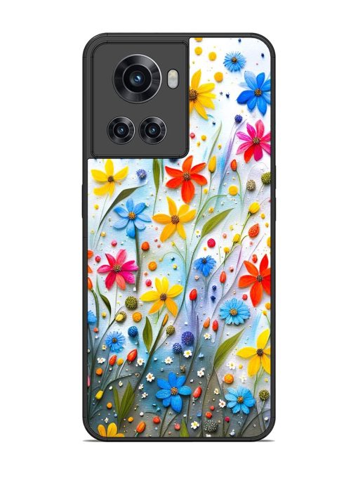 Vibrant Floral Glossy Soft Edge Case for Oneplus 10R (5G) Chachhi