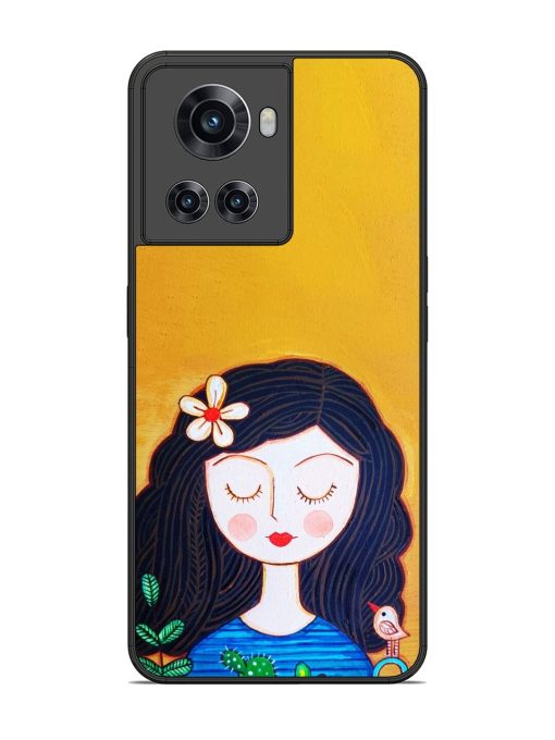 Girl Illustration Glossy Soft Edge Case for Oneplus 10R (5G) Chachhi