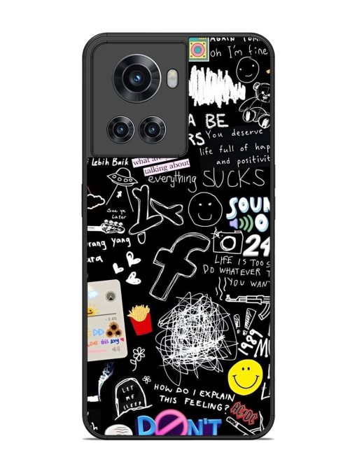 Doodle Diary Glossy Soft Edge Case for Oneplus 10R (5G) Chachhi