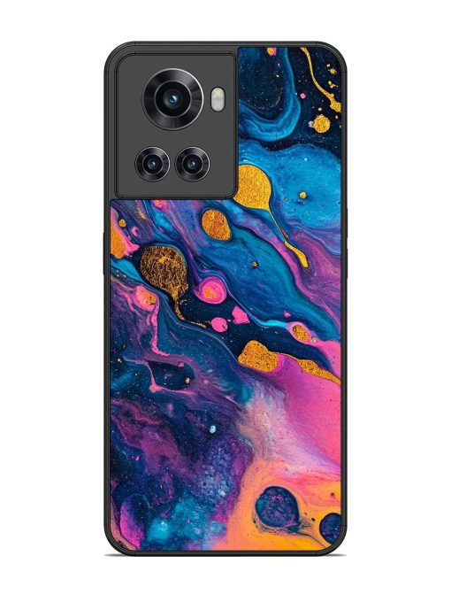 Cosmic Swirl Glossy Soft Edge Case for Oneplus 10R (5G) Chachhi