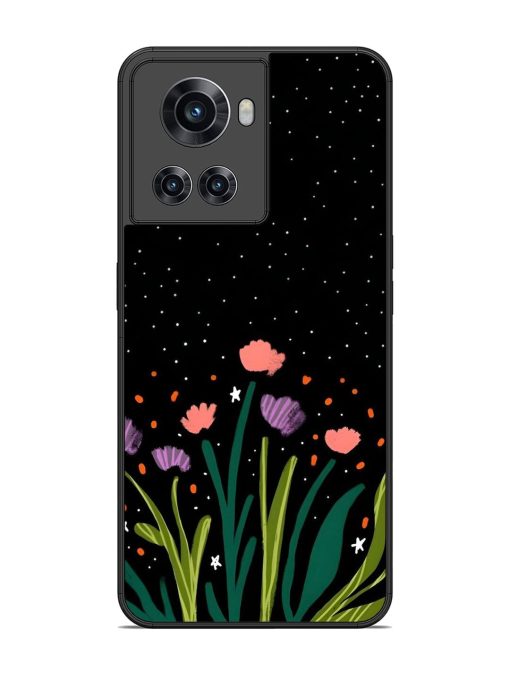 Midnight Bloom Glossy Soft Edge Case for Oneplus 10R (5G) Chachhi