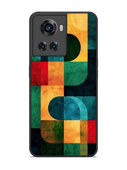 Geometric Harmony Glossy Soft Edge Case for Oneplus 10R (5G) Chachhi