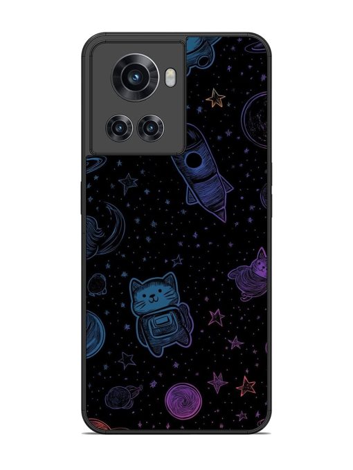 Cosmic Cat Chaos Glossy Soft Edge Case for Oneplus 10R (5G) Chachhi