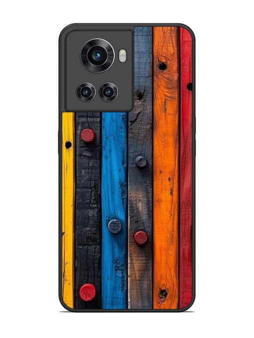 Rainbow Plank Glossy Soft Edge Case for Oneplus 10R (5G) Chachhi